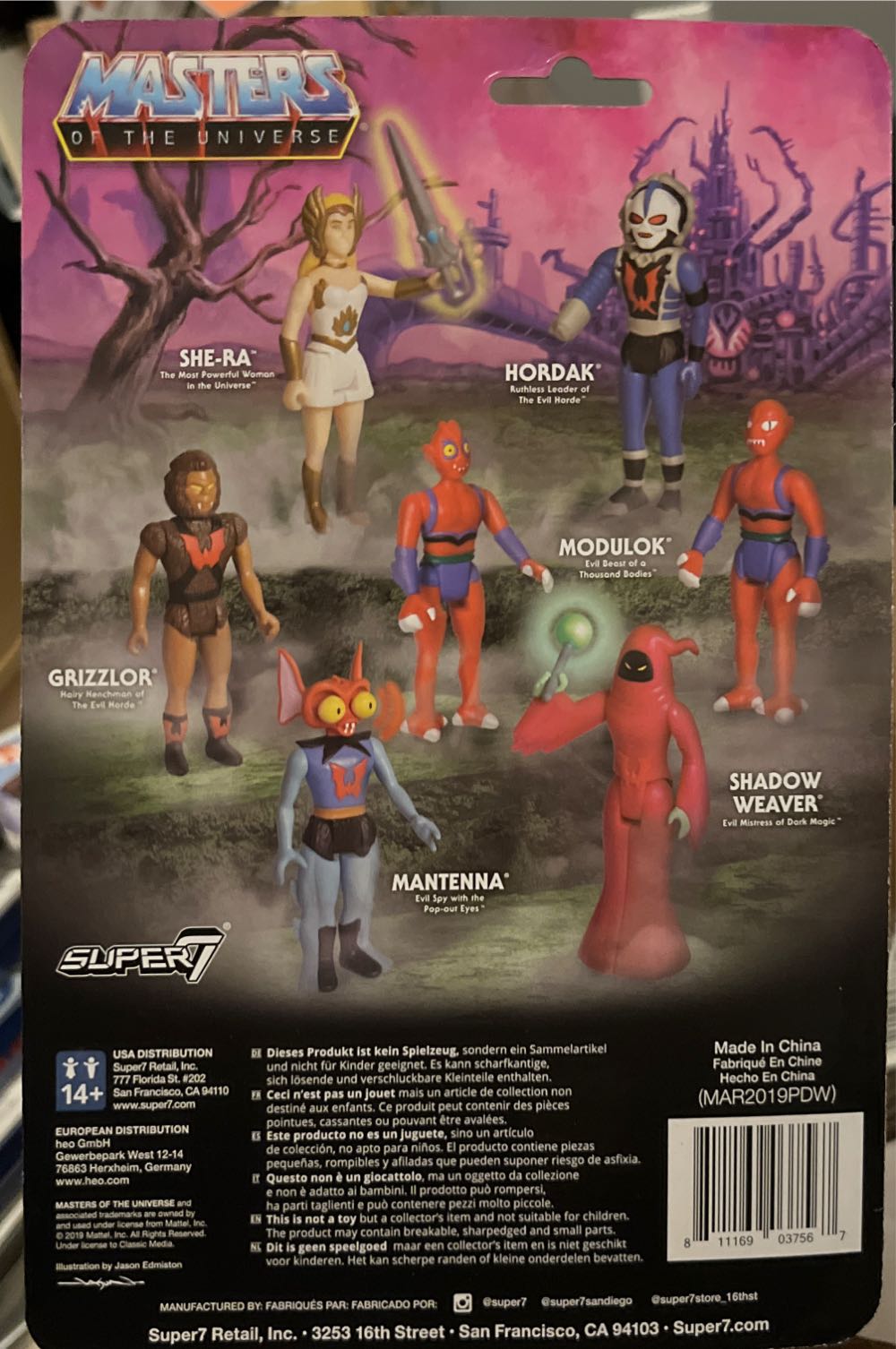 MOTU- Shadow Weaver Reaction - Super7 (Masters Of The Universe ReAction) action figure collectible [Barcode 811169037567] - Main Image 2