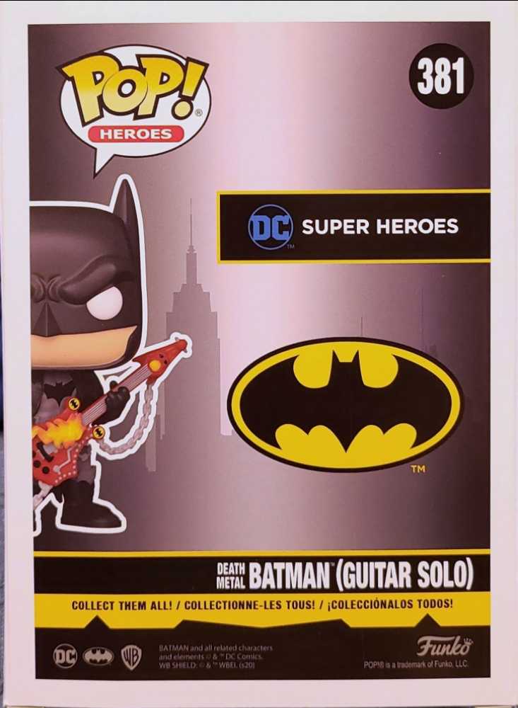 Funko Pop! DC Heroes: Death Metal Batman With Guitar #381 - Funko (DC Funko Pops!) action figure collectible [Barcode 889698547185] - Main Image 2