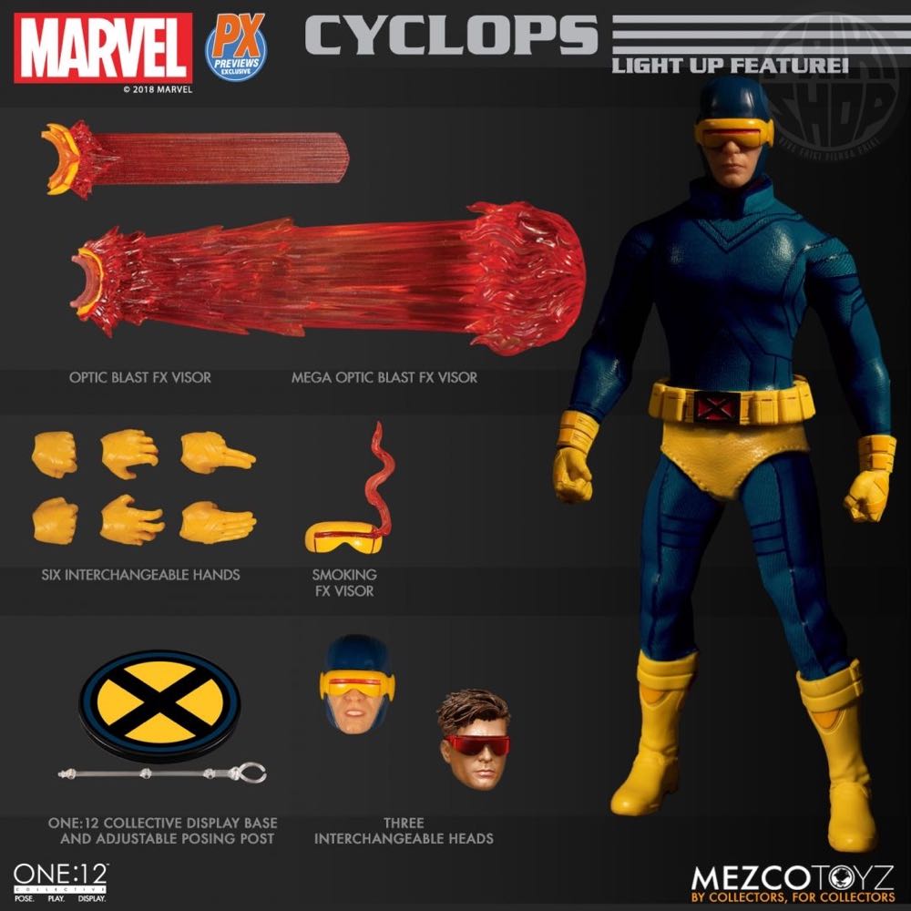 Mezco One:12- Cyclops (Astonishing X-Men Suit PX Previews Exclusive) - Mezco Toyz (Marvel) action figure collectible [Barcode 696198769203] - Main Image 2