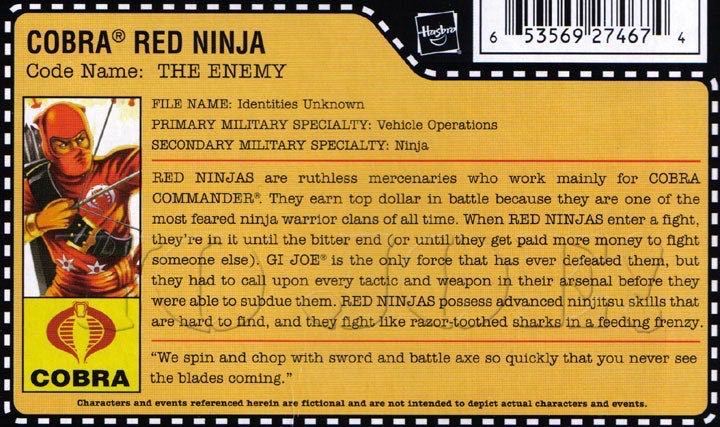 #08 Red Ninja - Hasbro (G.I. Joe Classified) (GI Joes Classified Series - Cobra) action figure collectible - Main Image 4