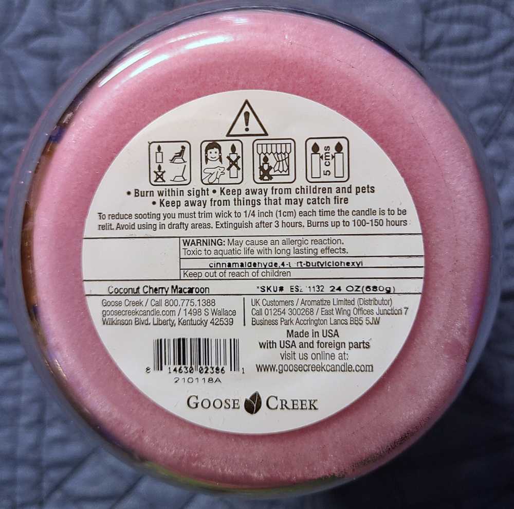 CANDLE: Easter Goosecreek Coconut Cherry Macaroon - Goose Creek Candle (Easter Candles) action figure collectible [Barcode 814630023861] - Main Image 2