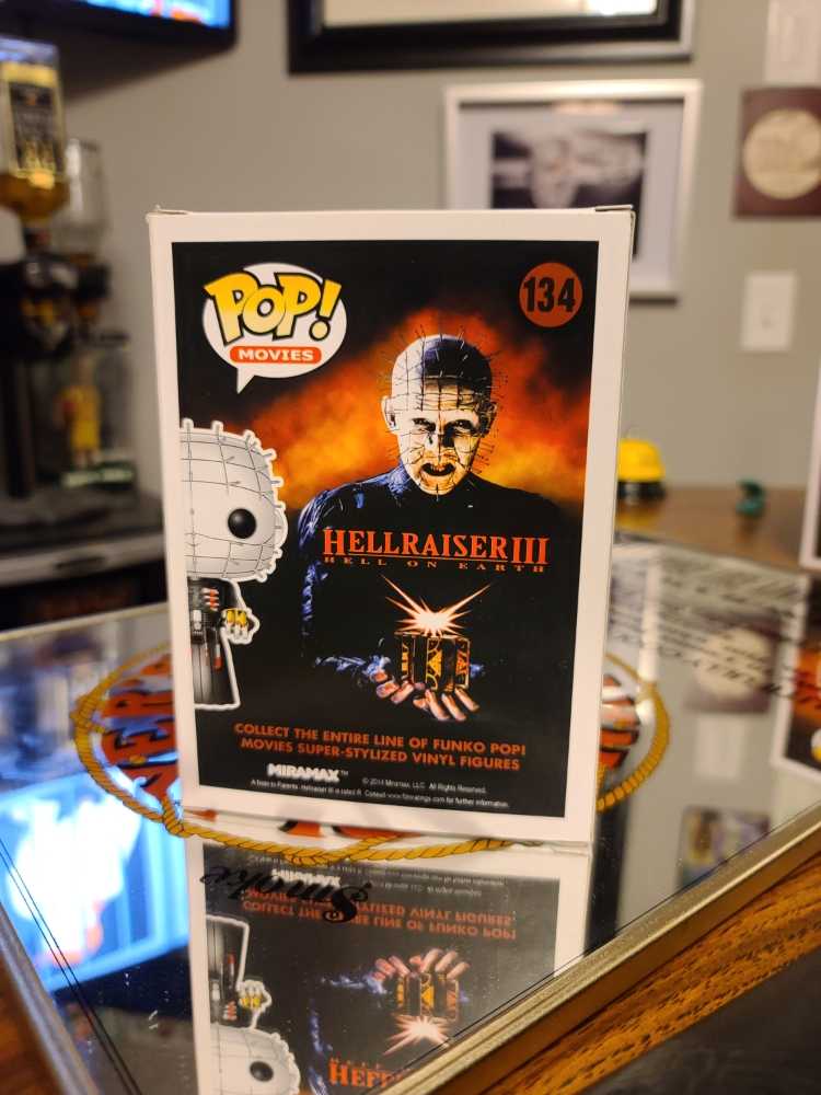 Funko Pop Movies 134 Hellraiser Pinhead Signed - Funko (Horror) action figure collectible [Barcode 5117206478870] - Main Image 3
