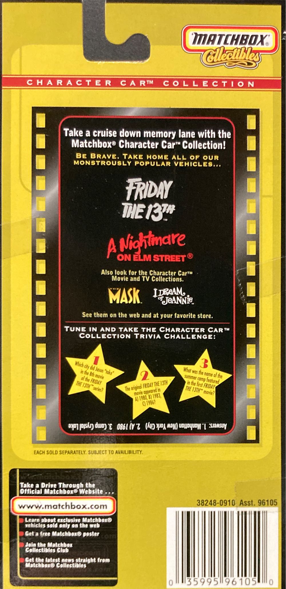 Friday The 13th Character Car - Matchbox (Friday The 13th) action figure collectible [Barcode 035995961050] - Main Image 2