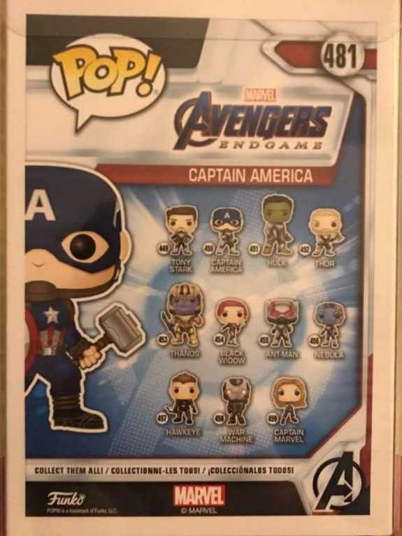 Funko POP!#481 Captain America - Funko (Avengers: Endgame) action figure collectible [Barcode 889698385893] - Main Image 2