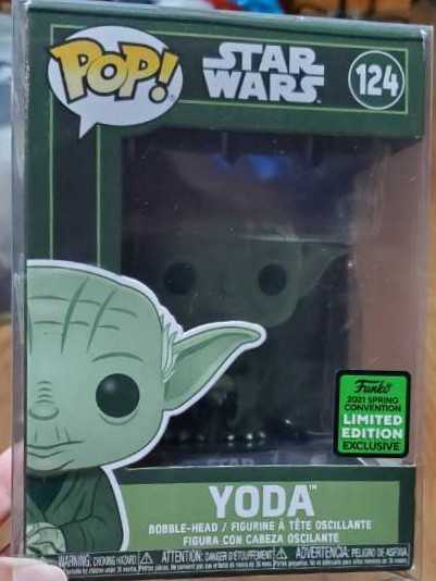 *Funko Pop Star Wars Yoda (Star Wars) 124 Spring Convention 2021 - Funko (Star Wars - Funko Pop) action figure collectible [Barcode 889698542739] - Main Image 4