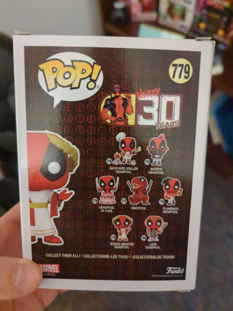 Deadpool Funko Pop! - Deadpool - Roman Senator #779 - Funko (Marvel: Deadpool 30th Anniversary (Nerdy 30)) action figure collectible [Barcode 889698546577] - Main Image 3