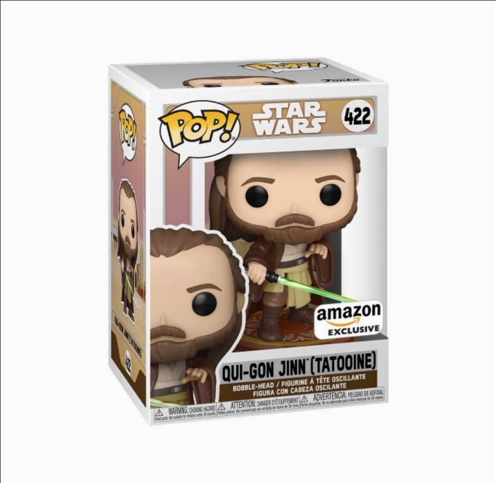 Pop: Star Wars- Qui-gon Jinn Funko 422 - Funko (Star Wars Episode I The Phantom Menace) action figure collectible [Barcode 889698555616] - Main Image 4