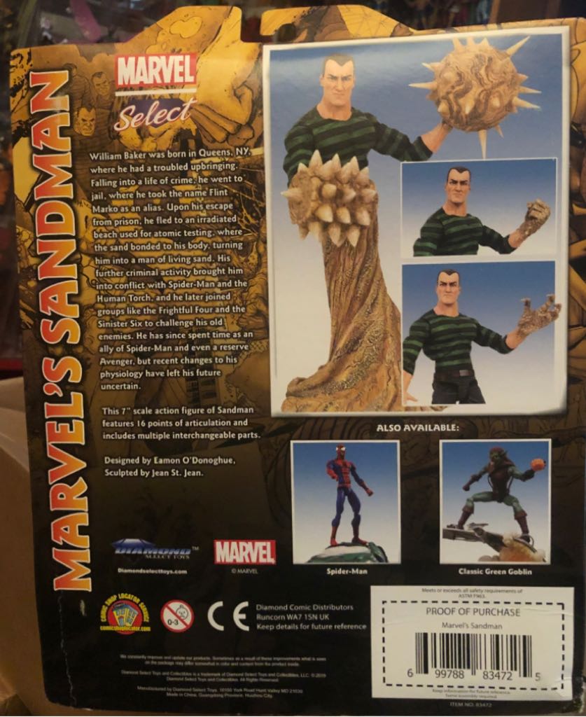 Sand Man Marvel Diamond Select - Diamond Select Toys & Collectibles (Diamond Select) action figure collectible [Barcode 699788834725] - Main Image 2