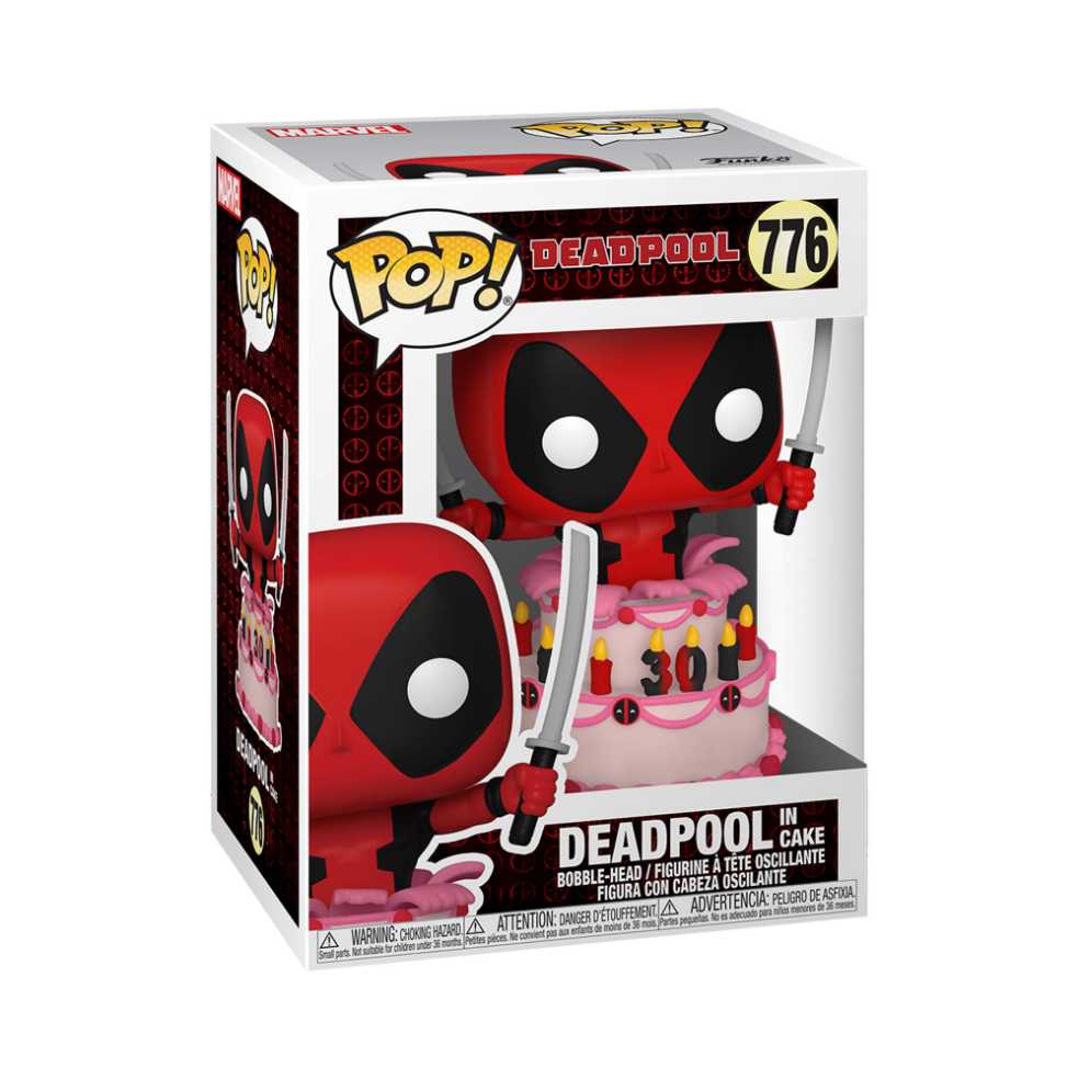 Marvel: Funko Pop! Deadpool - Deadpool In 30th Cake #776 - Funk Pop! Deadpool (Funko Pop) action figure collectible [Barcode 889698546546] - Main Image 3