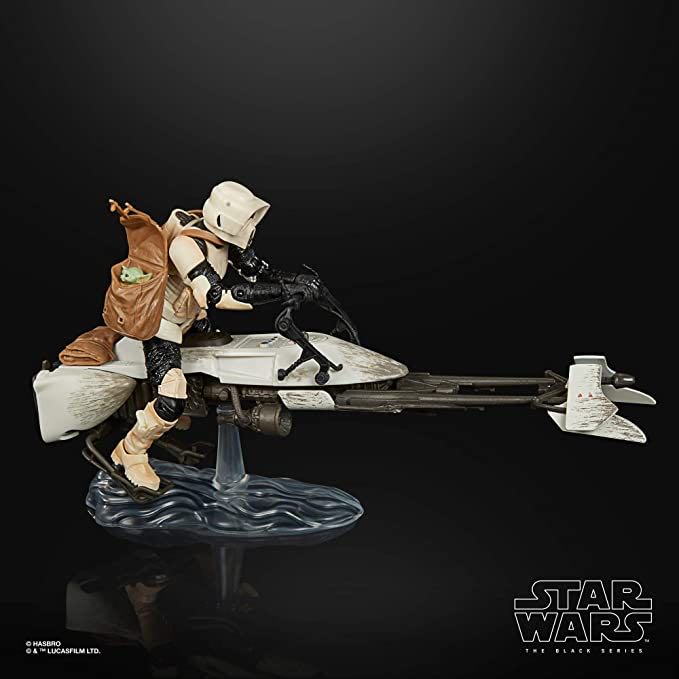 Speeder Bike Scout Trooper and The Child  - Hasbro [Star Wars: The Black Series] (The Mandalorian) action figure collectible - Main Image 2