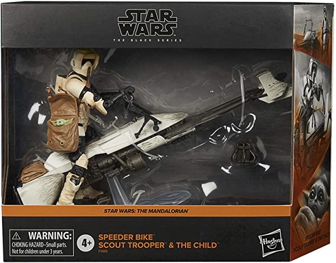 Speeder Bike Scout Trooper and The Child  - Hasbro [Star Wars: The Black Series] (The Mandalorian) action figure collectible - Main Image 4