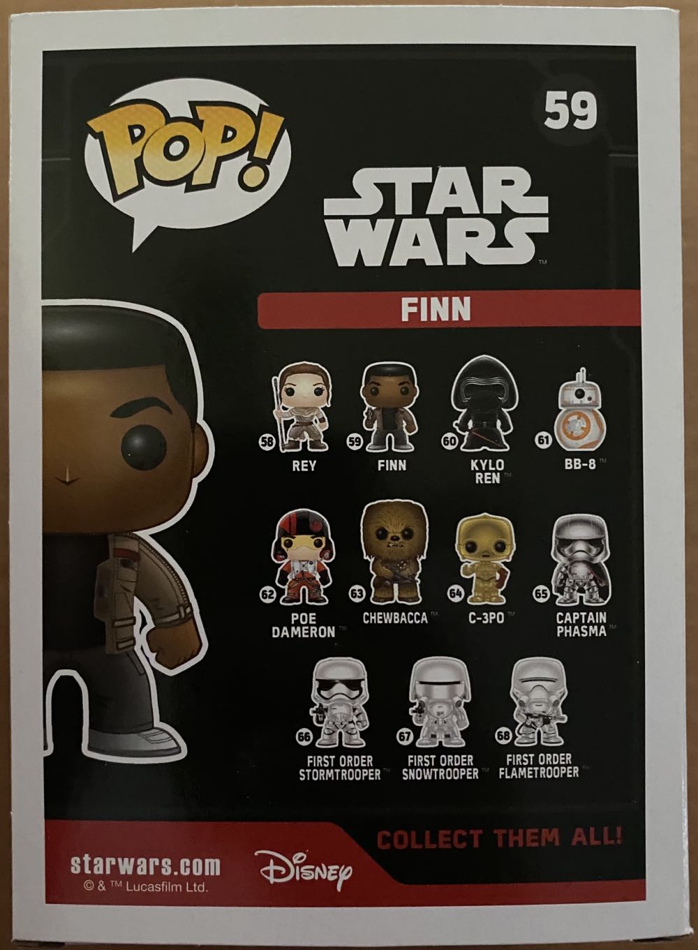 Pop! Star Wars (The Force Awakens): #59 Finn - Funko (star wars the force awakens) action figure collectible [Barcode 849803062217] - Main Image 3