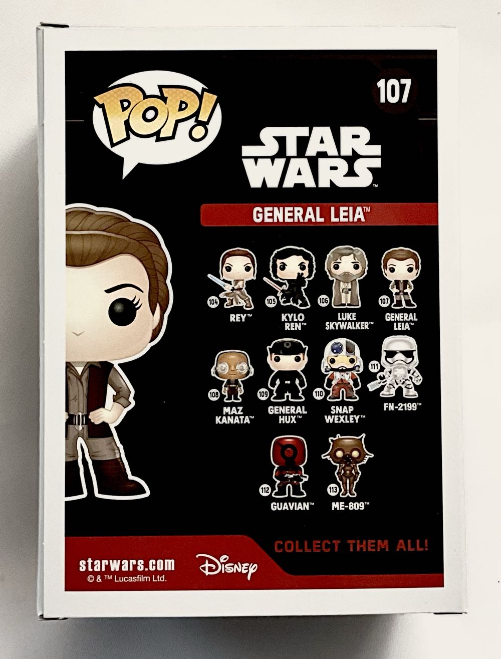 #107 General Leia  (Funko Pop!) action figure collectible [Barcode 849803096106] - Main Image 2