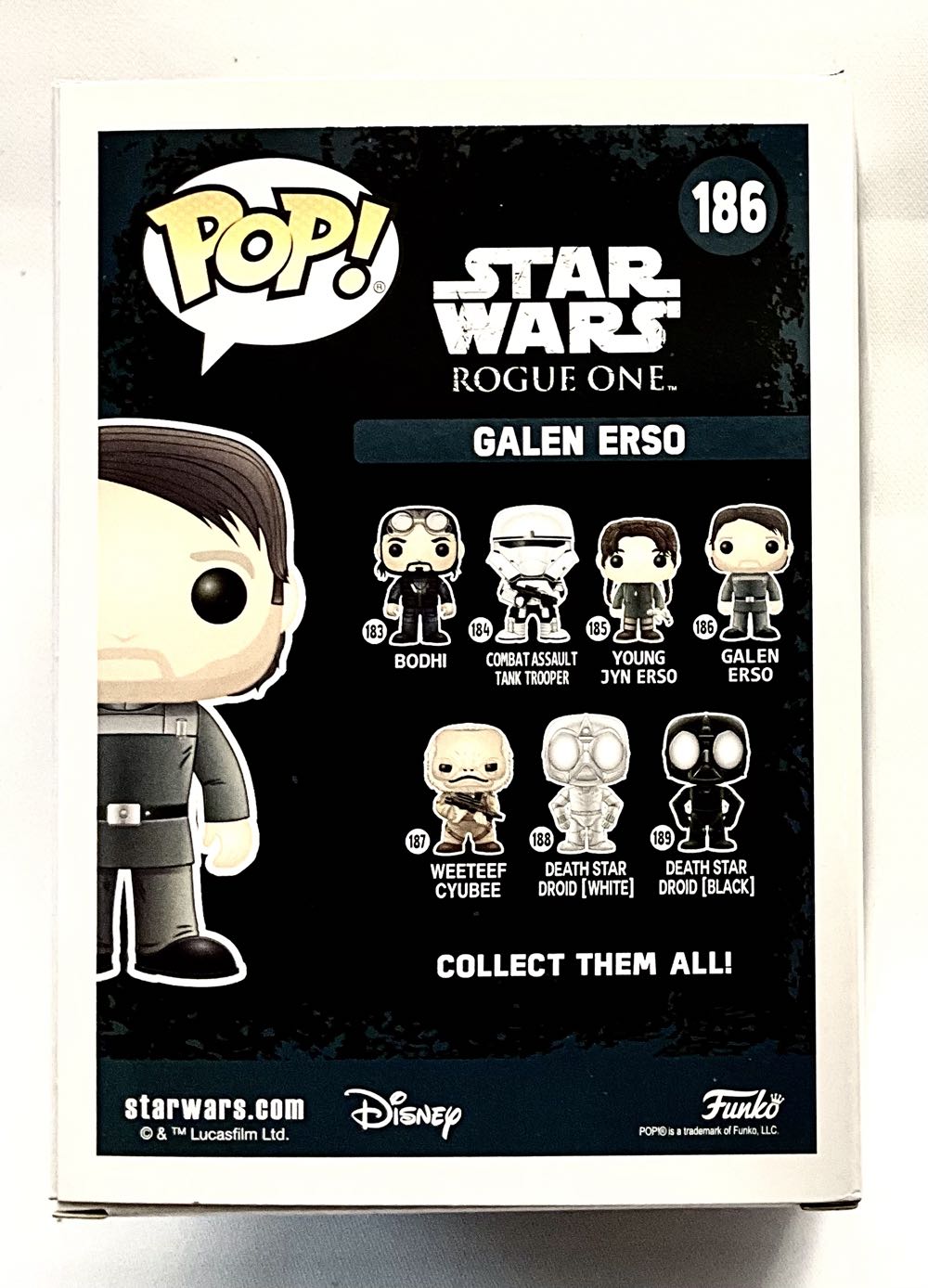#186 Galen Erso  (Funko Pop!) action figure collectible [Barcode 889698148719] - Main Image 2
