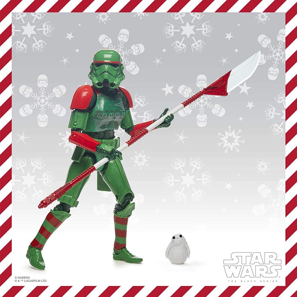 Stormtrooper (Holiday Edition) and Porg - Hasbro (Star Wars) action figure collectible - Main Image 1