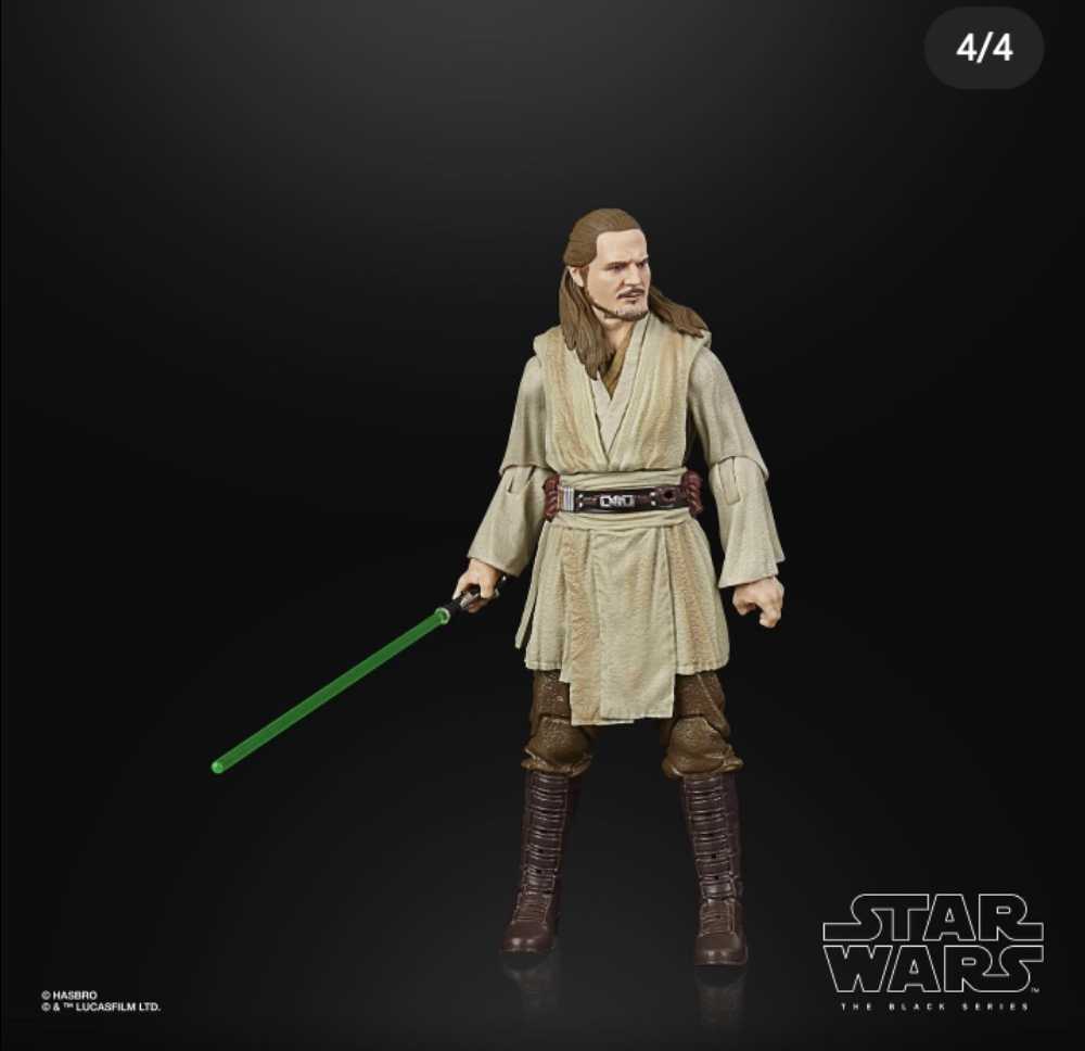 Qui-Gon-Jin - Hasbro (Star wars black 6” 20th Ann. EP 1) (Star Wars Black 6 inch) action figure collectible [Barcode 5010993861415] - Main Image 3