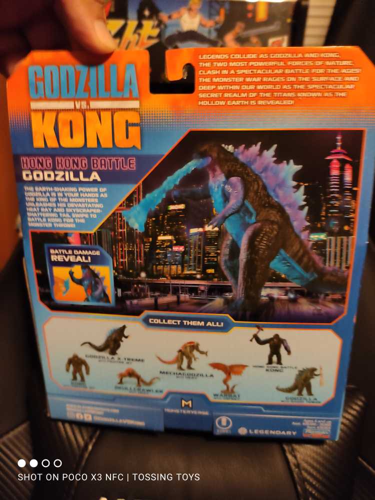 Godzilla Vs Kong : Hong Kong Battle Godzilla - Playmates Toys (Godzilla Vs Kong) action figure collectible [Barcode 043377353539] - Main Image 2