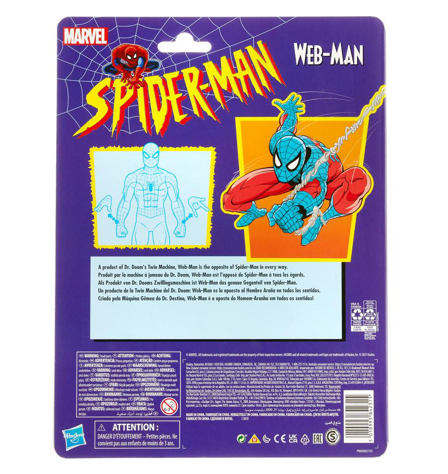 Web-man (Spider-man) - Hasbro (Spider-Man Retro Series) action figure collectible [Barcode 5010993842315] - Main Image 2