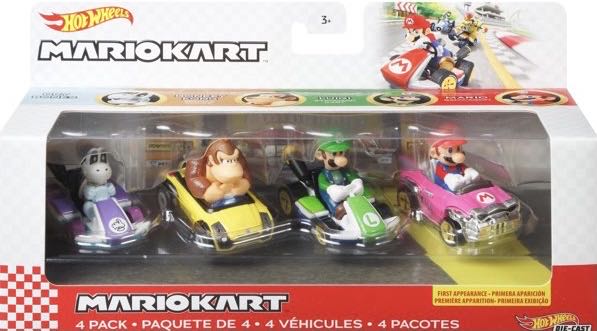 Hot Wheels-Mario Kart- 4 PK #1  action figure collectible [Barcode 887961936179] - Main Image 1