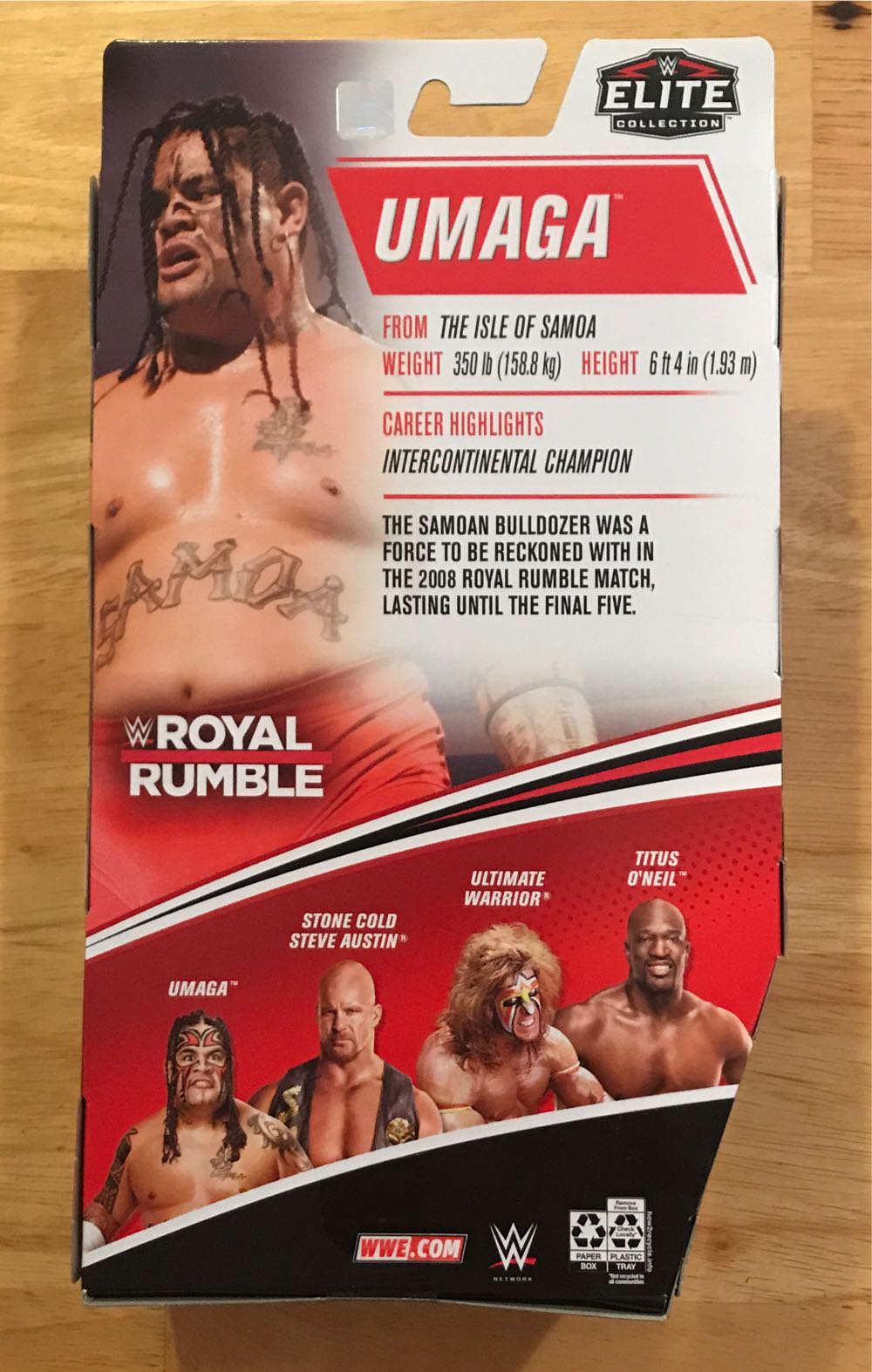 WWE: Umaga - Mattel Wwe (WWE) action figure collectible [Barcode 887961967791] - Main Image 2