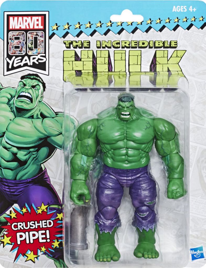 Marvel Legends SDCC 2019 80th Anniversary Incredible Hulk Lead Pipe - Hasbro (Marvel Vintage Series) action figure collectible [Barcode 630509846948] - Main Image 2