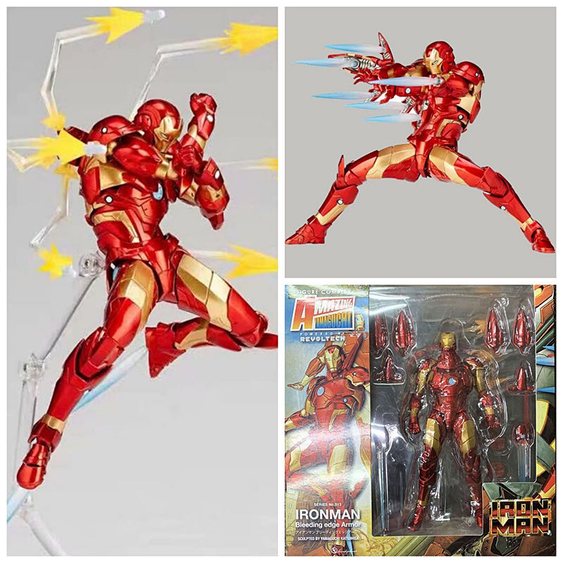 Iron Man Bleeding Edge Armor (Amazing Yamaguchi Revoltech No.013 Figure Complex) - Kaiyodo (Amazing Yamaguchi Revoltech Action Figure) action figure collectible [Barcode 4537807013149] - Main Image 2