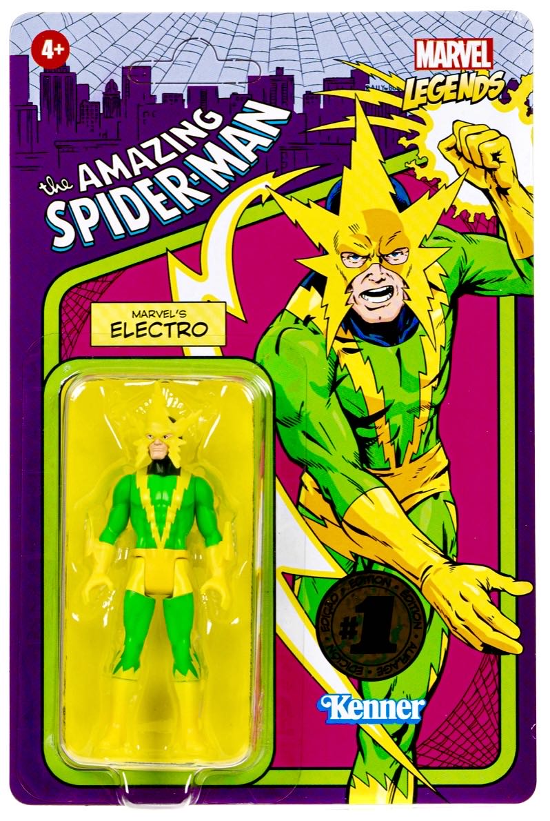 Marvel Legends Kenner Retro 3.75” Marvel Presents SPIDER-MAN & ELECTRO (Hasbro Pulse Exclusive) - Hasbro (Marvel Legends 3.75” Retro) action figure collectible - Main Image 4
