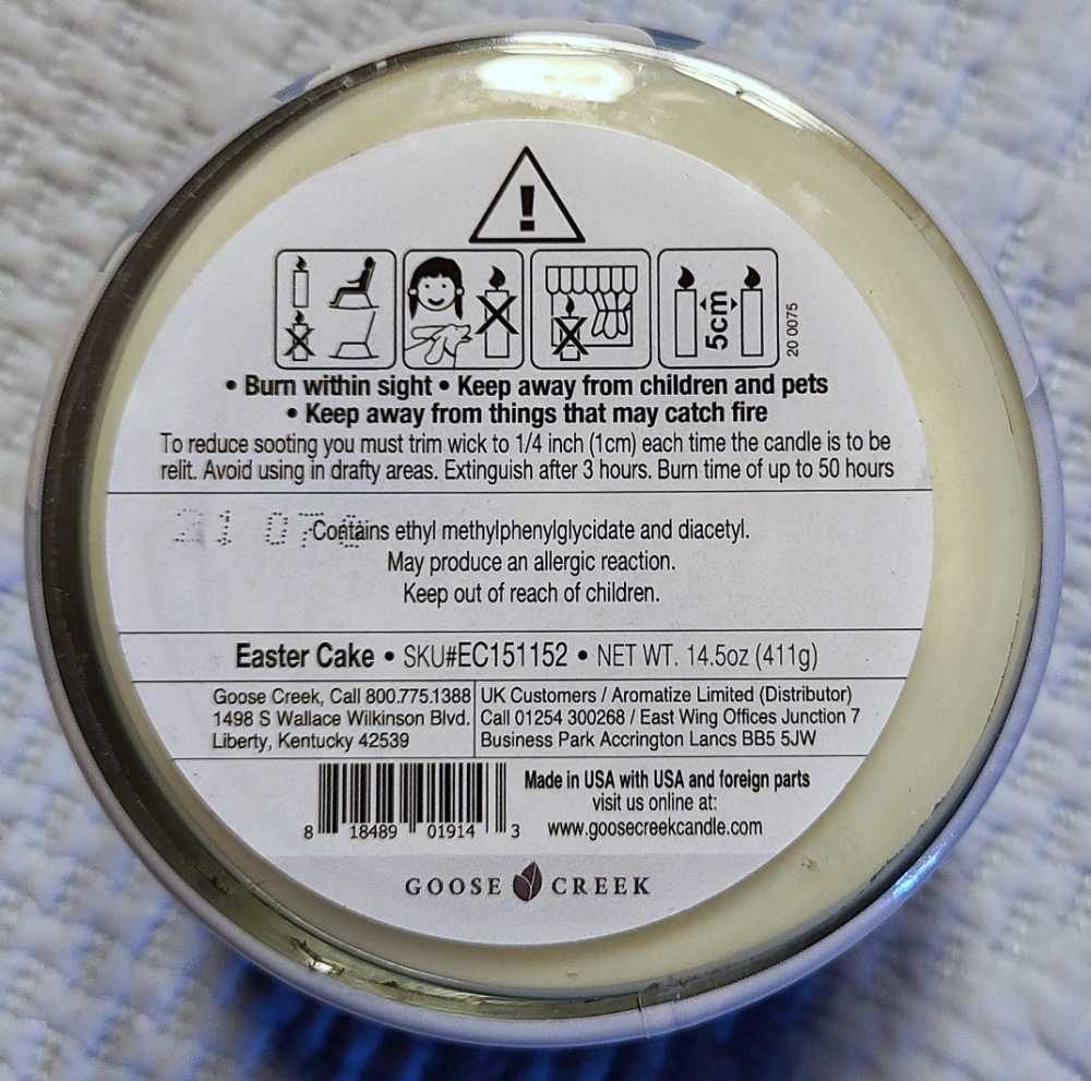 CANDLE: Easter Goose Creek Easter Cake 2021 - Goose Creek Candle (Easter Candles) action figure collectible [Barcode 818489019143] - Main Image 2