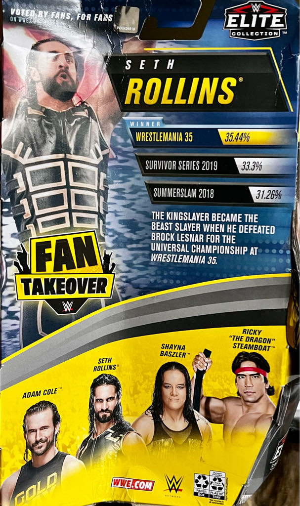 Seth Rollins - WM35 - Mattel Wwe (WWE Elite Fan Takeover Series 1) action figure collectible [Barcode 887961947908] - Main Image 2