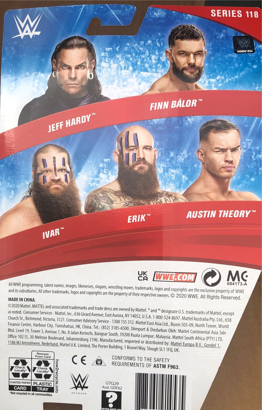 Austin Theory Basic 118 - Mattel (WWE Basic #118) action figure collectible [Barcode 887961914535] - Main Image 2