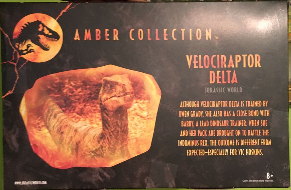 Jurassic World - Velociraptor ”Delta” - Mattel (Amber Collection) action figure collectible [Barcode 887961814606] - Main Image 3