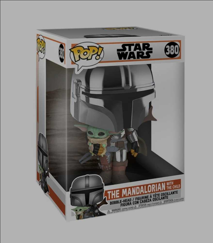 Funko Pop! Television: The Mandalorian with Grogu 10 Inch MANDO - Funko (Star Wars The Mandalorian) action figure collectible - Main Image 4