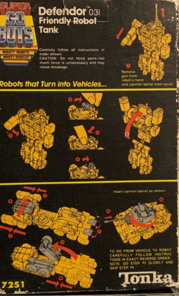 Super Go-Bots Defendor - Tonka (Gobots) action figure collectible - Main Image 2
