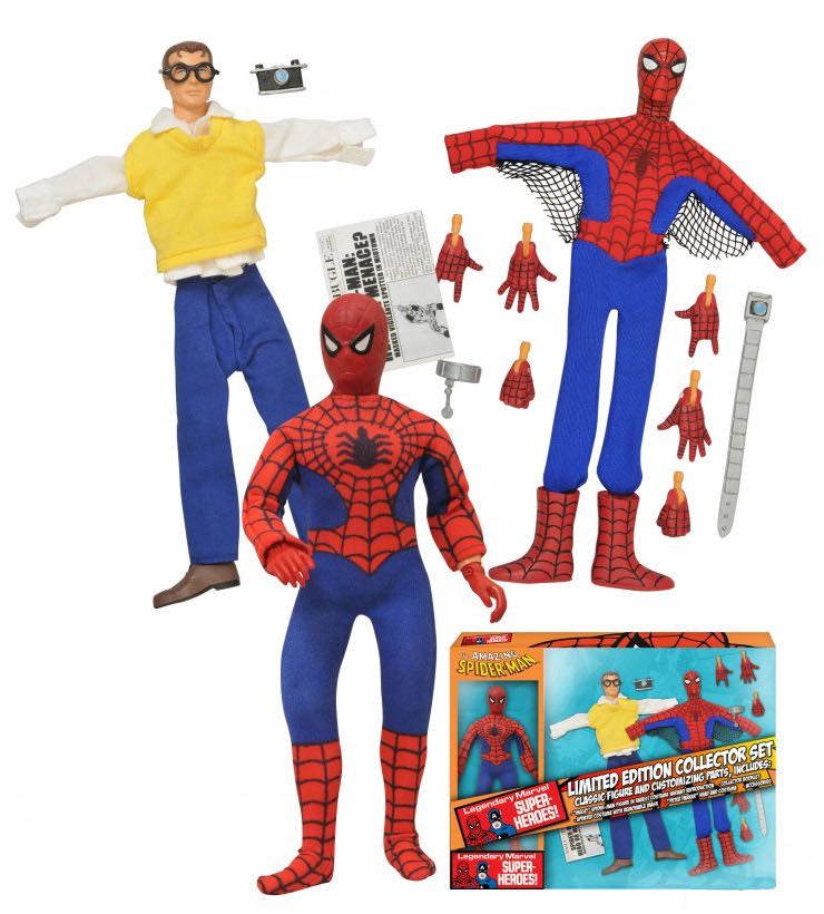 Marvel Comics Diamond Select-Marvel Spider-Man 8 Inch Mego Style Retro Action Figure Set - Diamond Select (Mego) action figure collectible [Barcode 699788179475] - Main Image 2