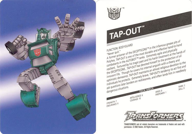 Botcon 2002 Tap-Out - Hasbro/Takara (Expanded Universe) action figure collectible - Main Image 2