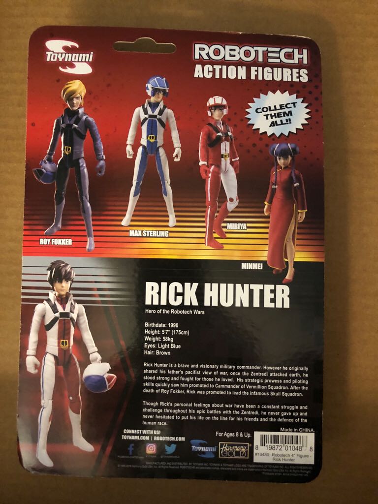Rick Hunter - Toynami (Robotech) action figure collectible [Barcode 819872010488] - Main Image 2