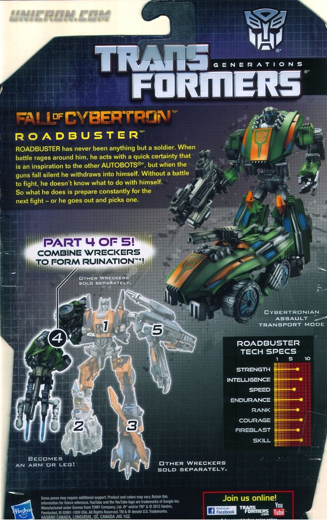 Fall Of Cybertron Roadbuster - Hasbro/Takara (Fall of Cybertron) action figure collectible - Main Image 2