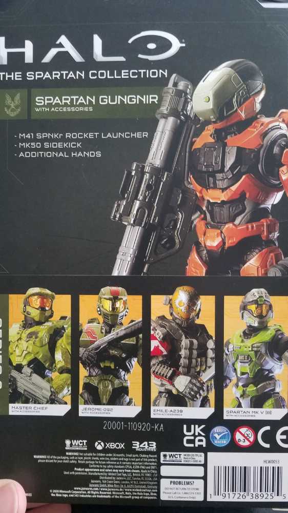 Spartan Gungnir - Wicked Cool Toys (Halo The Spartan Collection) action figure collectible [Barcode 191726389255] - Main Image 2