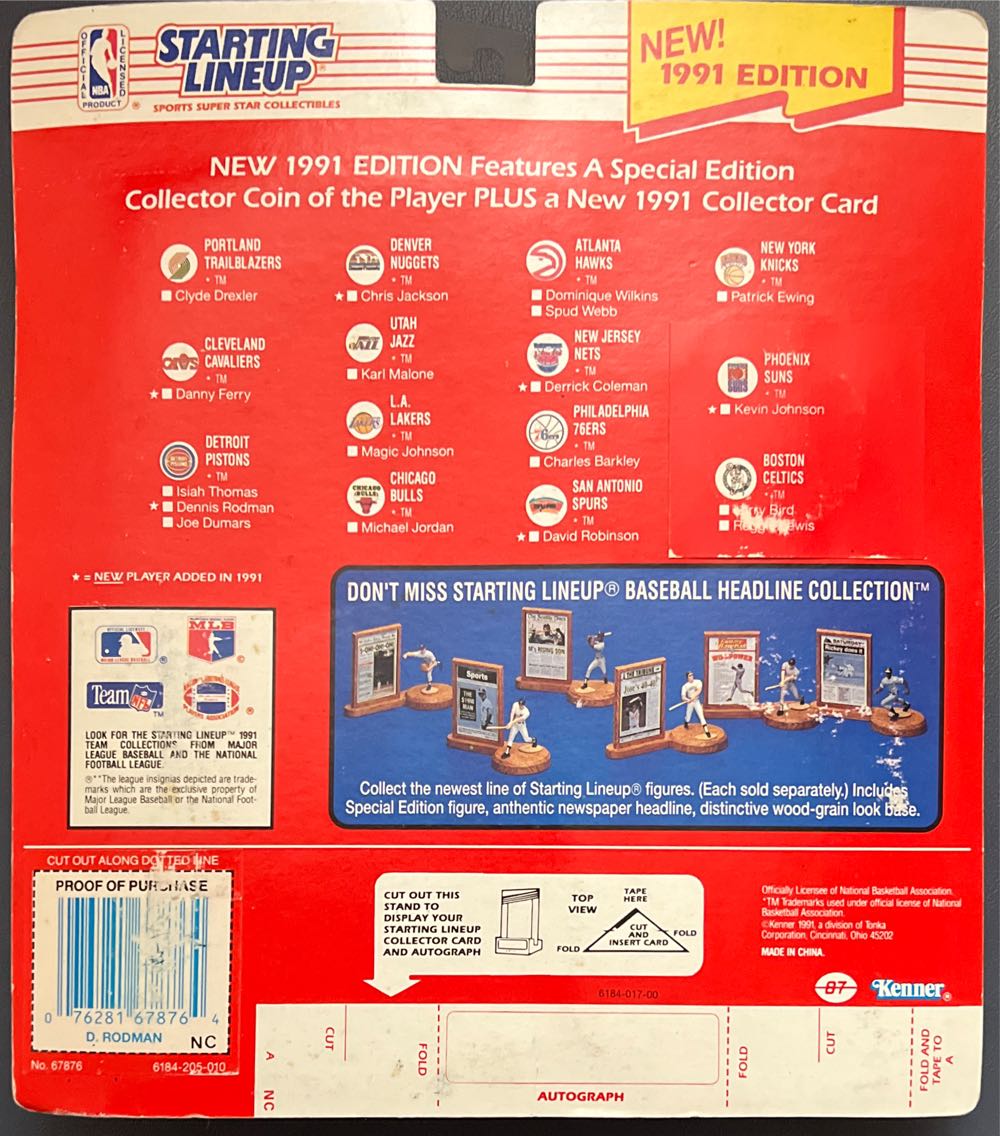 Starting Lineup Dennis Rodman Detroit Pistons - STARTING LINEUP action figure collectible [Barcode 076281678764] - Main Image 2