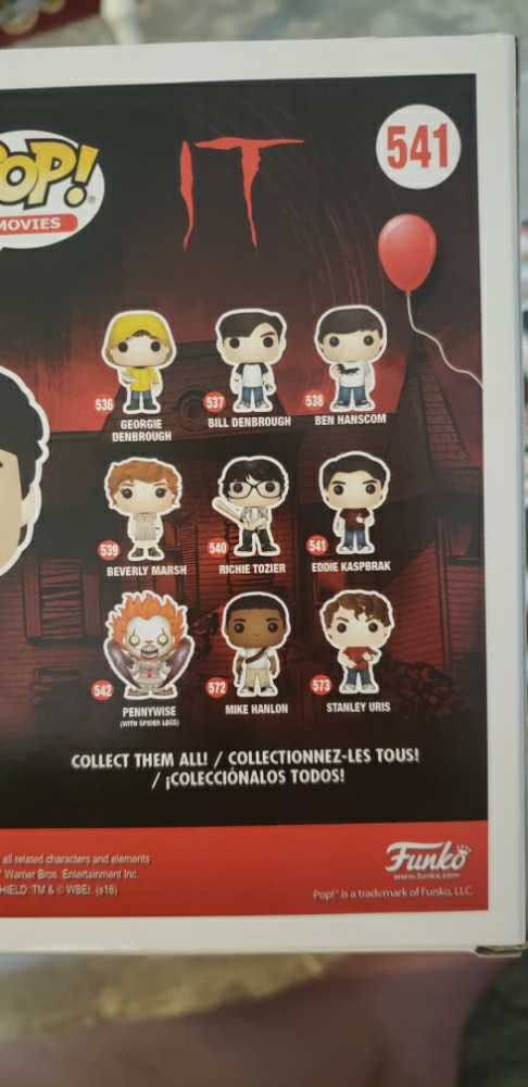 IT: Eddie Kaspbrak #541 - Funko (IT) action figure collectible [Barcode 889698295253] - Main Image 2