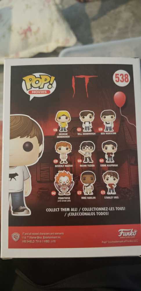 IT: Ben Hanscom #538 - Funko (IT) action figure collectible [Barcode 889698295222] - Main Image 2
