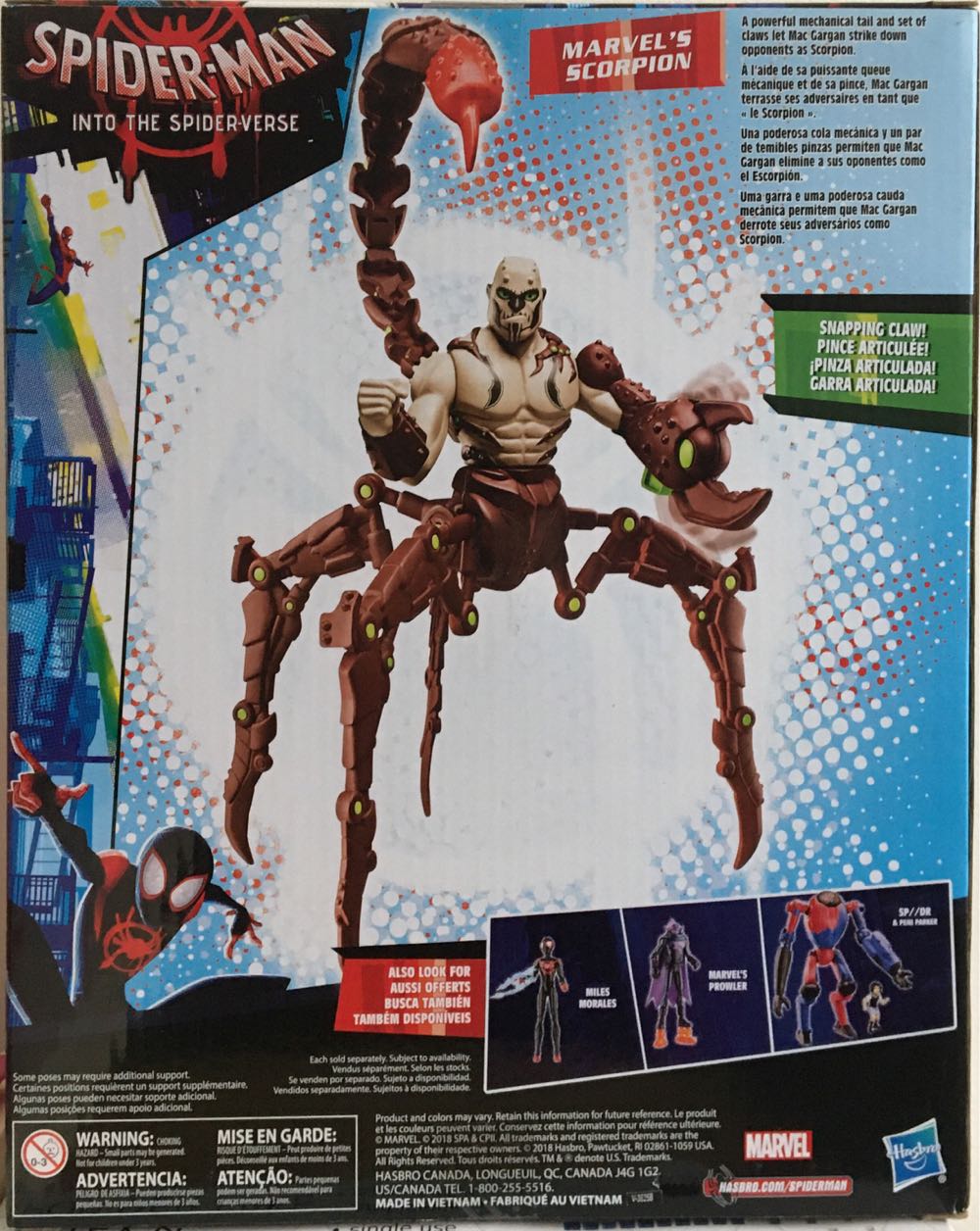 Scorpion - Hasbro (Spider-man: Into the Spider-verse) action figure collectible [Barcode 630509696529] - Main Image 3