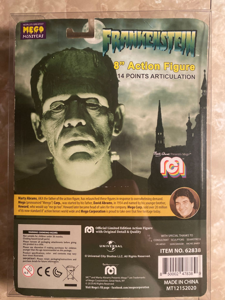 Mego Frankenstein (Universal Monsters) - Mego Corp (Universal Monsters) action figure collectible [Barcode 850002478389] - Main Image 2