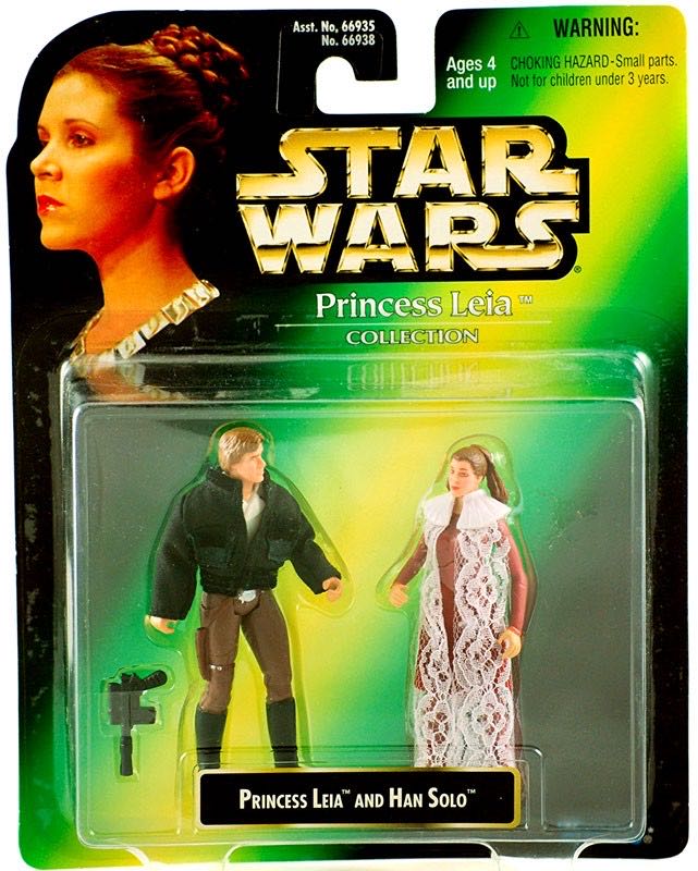 Princess Leia and Han Solo - Hasbro (Star Wars - Power of the Force - Green Card) action figure collectible - Main Image 1