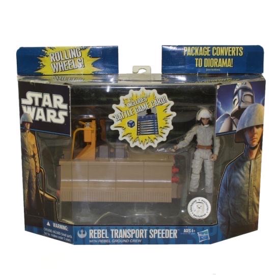 Rebel Transport Speeder With Rebel Ground Crew -SOTDS (Toys R Us Exclusive) - Hasbro (Star Wars Episode IV: A New Hope) action figure collectible - Main Image 2