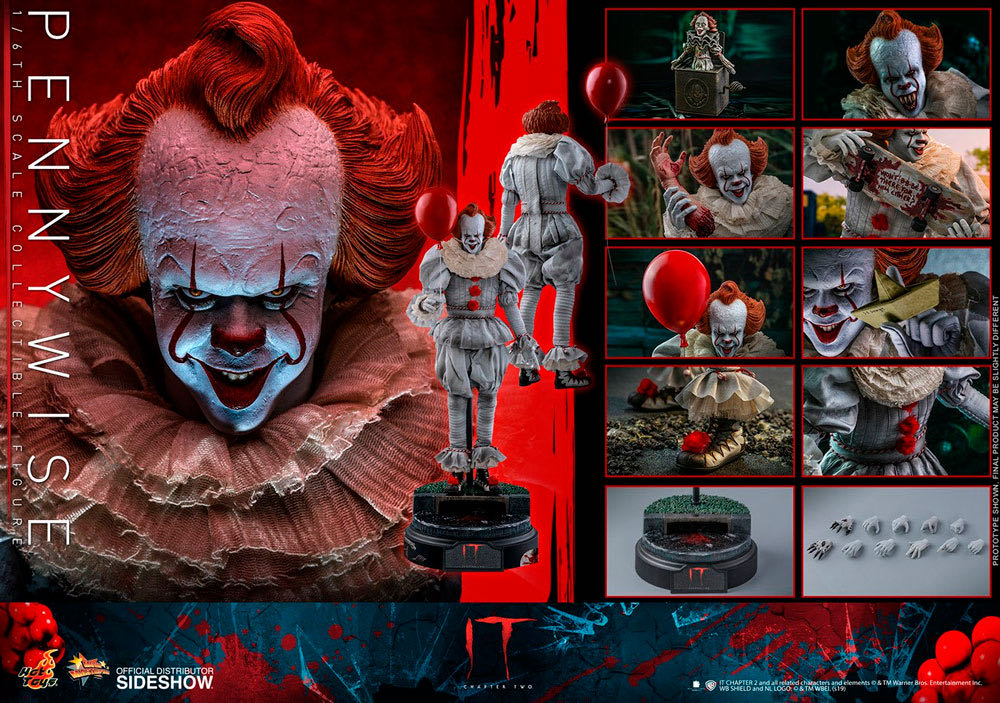 Pennywise - Hot Toys Sideshow (Movie Masterpieces) action figure collectible - Main Image 4