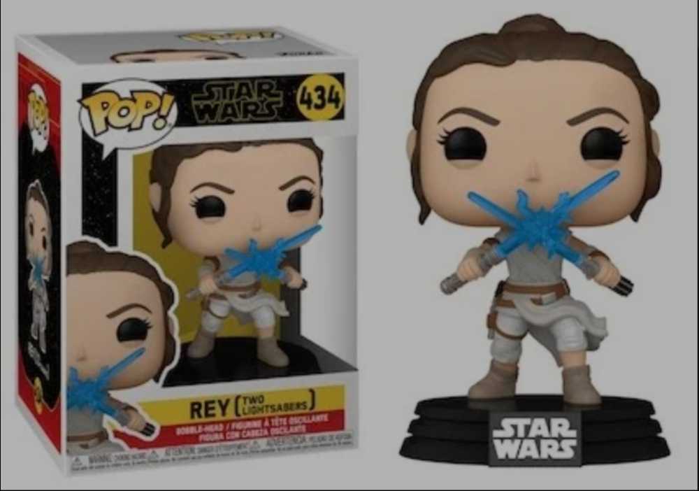 Funko Pop! Movies: Star Wars Rey Skywalker (Two Sabers) TROS - Funko (Star Wars Episode IX The Rise of Skywalker) action figure collectible [Barcode 889698514842] - Main Image 4