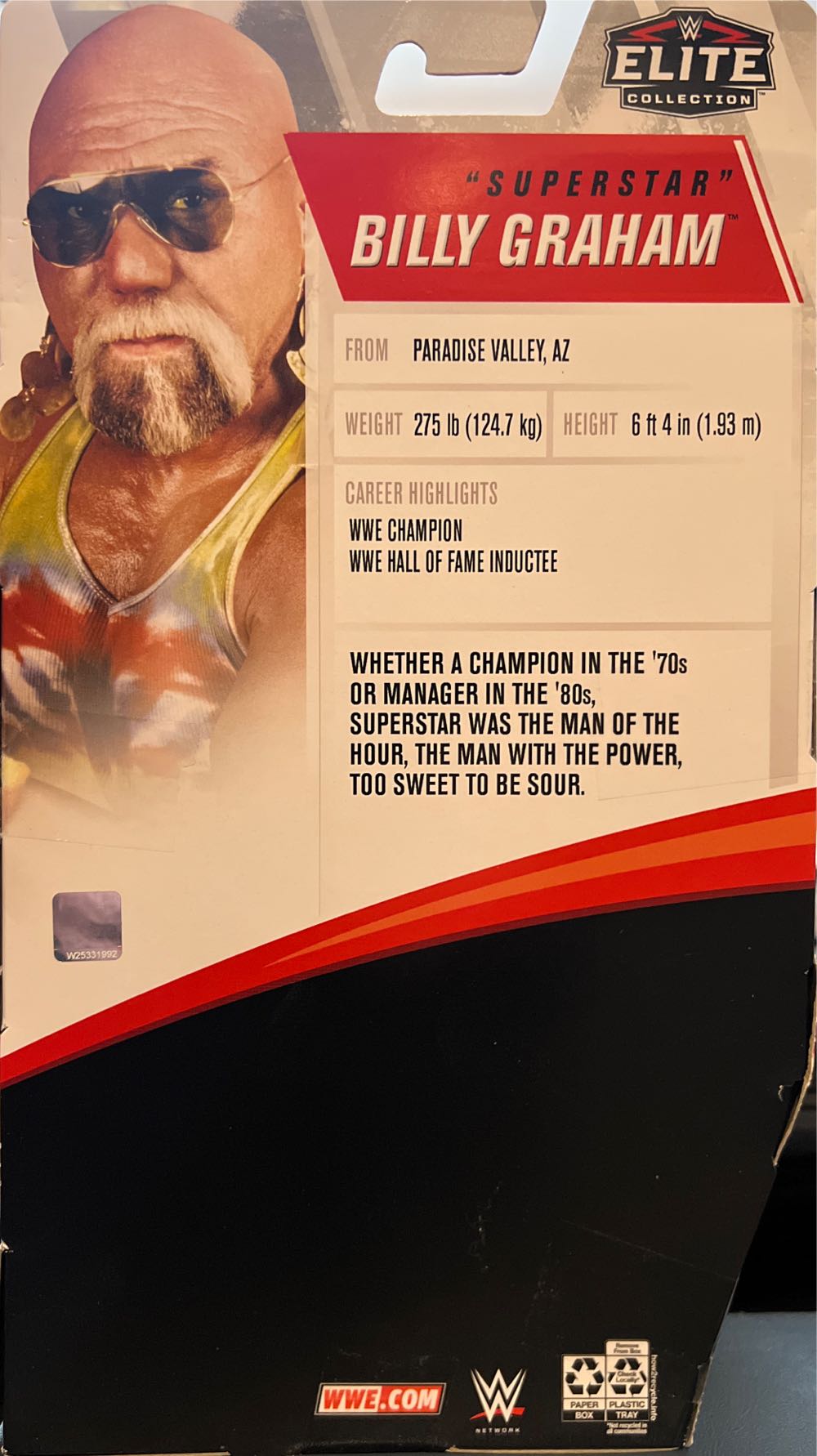 Billy Graham - Mattel Wwe (WWE) action figure collectible [Barcode 887961833881] - Main Image 3