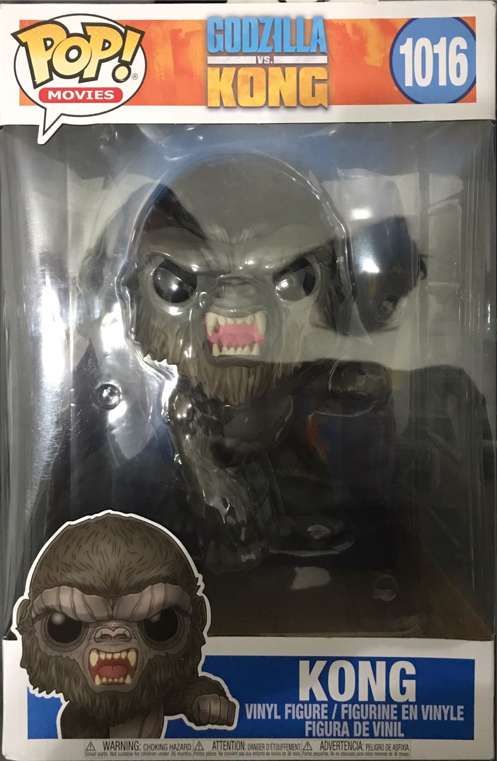 Godzilla Vs Kong # 1016 : Pop! Movies Kong 10”  action figure collectible [Barcode 889698508537] - Main Image 2