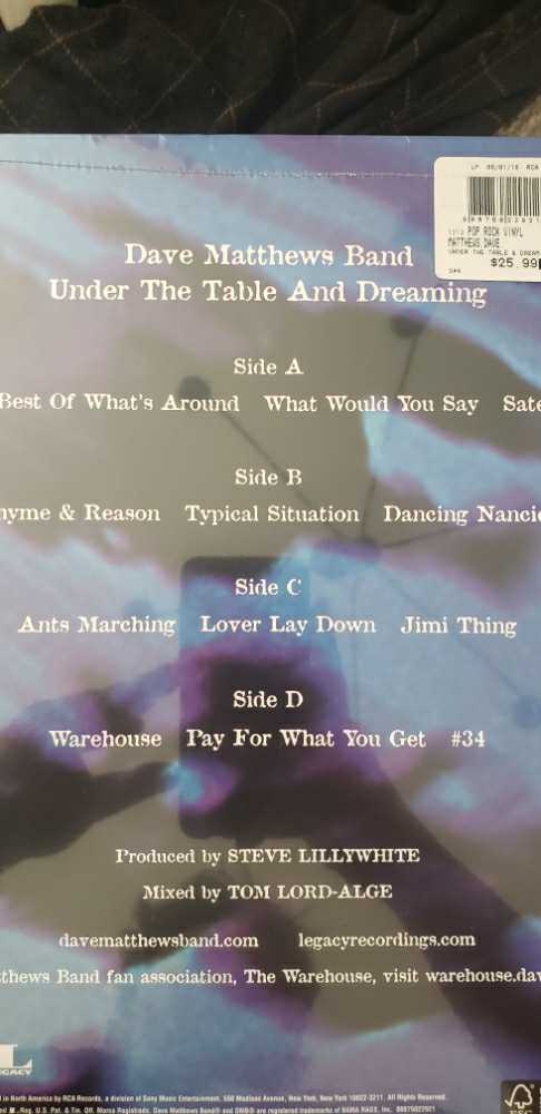 Dave Matthew’s Band - Under The Table And Dreaming  action figure collectible [Barcode 888750229212] - Main Image 2